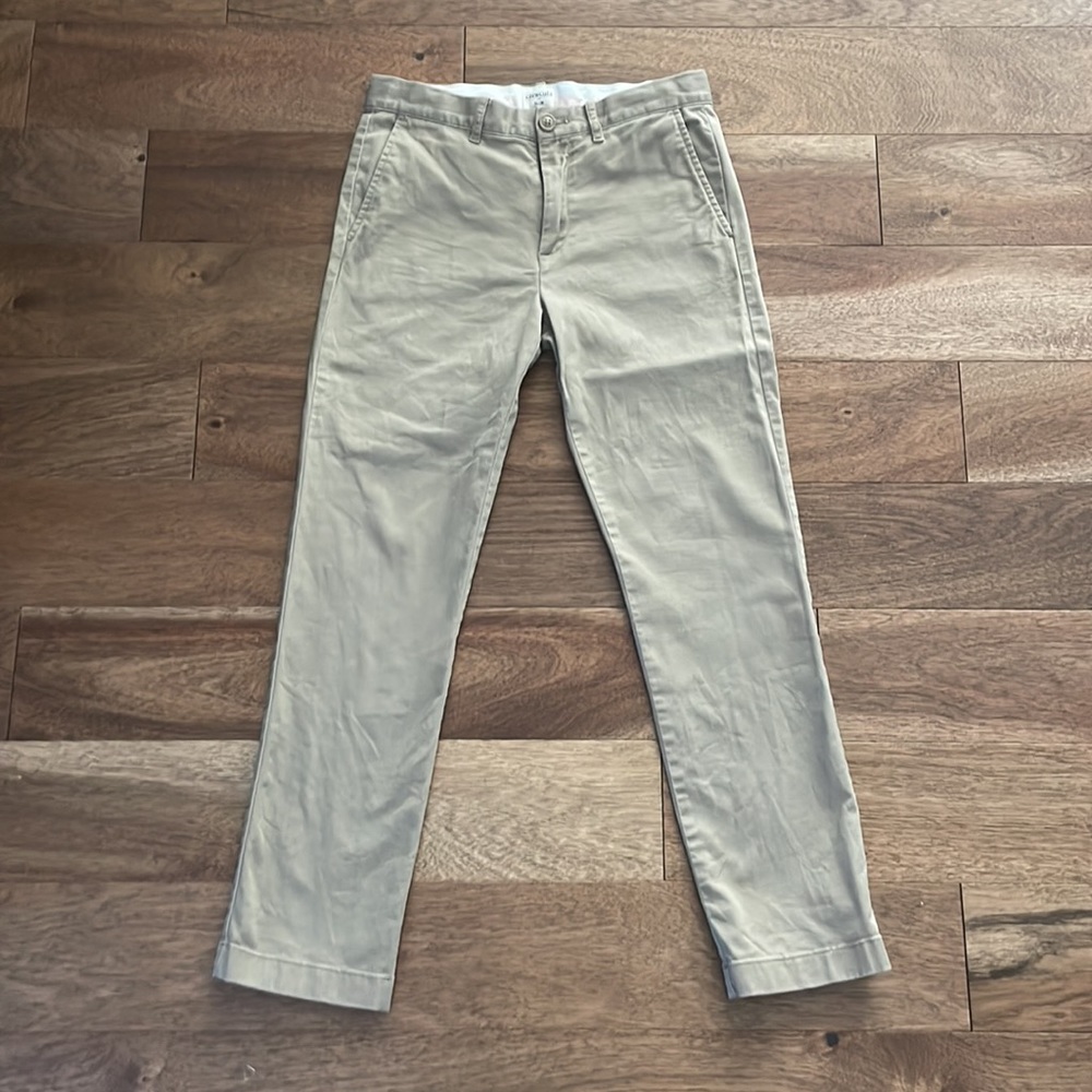 2 Pairs (bundle) J.Crew Crew Cuts Boys Khakis Size 12 Slim
